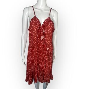 Curvy Wrap Dress Womens 1X Mini Floral Ruffle Collar Mini Spring Fling Wear